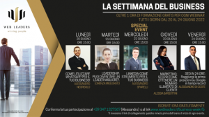 La settimana del business dal 20 al 24 giugno, webinar gratuiti sul web marketing